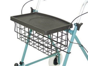 Basket and Tray for Walking Frame with Brake